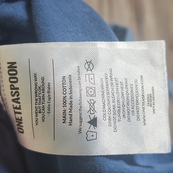 One Teaspoon Free People Star Dust Oversized Tank In Blue - Picture 11 of 13